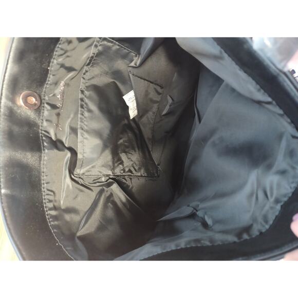 Victoria's Secret Black Handbag Tote Big Fringe NWT Hobo Fun Diva Sexy Fun - Picture 5 of 10